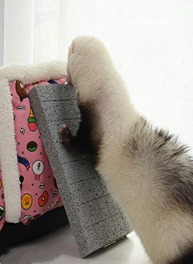 Litewoo Hamster Chew Toy Pets Grinding Teeth and Claws Lava Pumice Stone Rabbit Foot Pad for Guinea Pig Ferret Hedgehog Gerbil Bunny Rat Cage Accessories (A) - Image 4